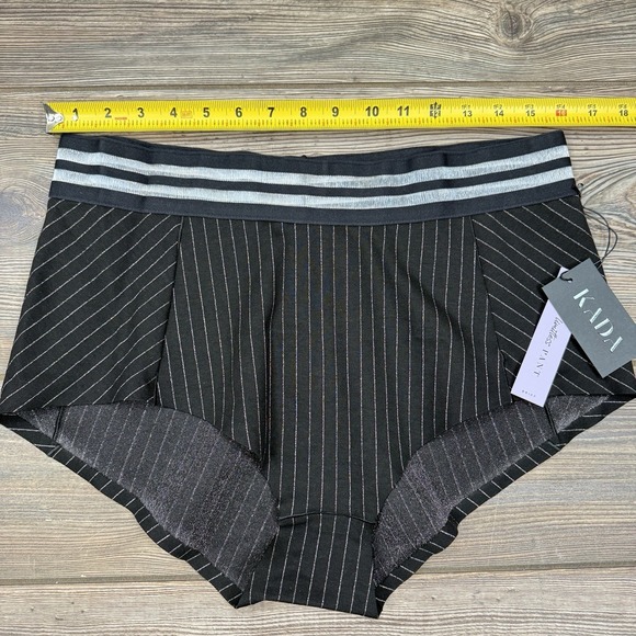 Kada Limitless Pant Brief Black Silver Lured Pinstripe Size XL Made In USA‎ NEW - Picture 2 of 8